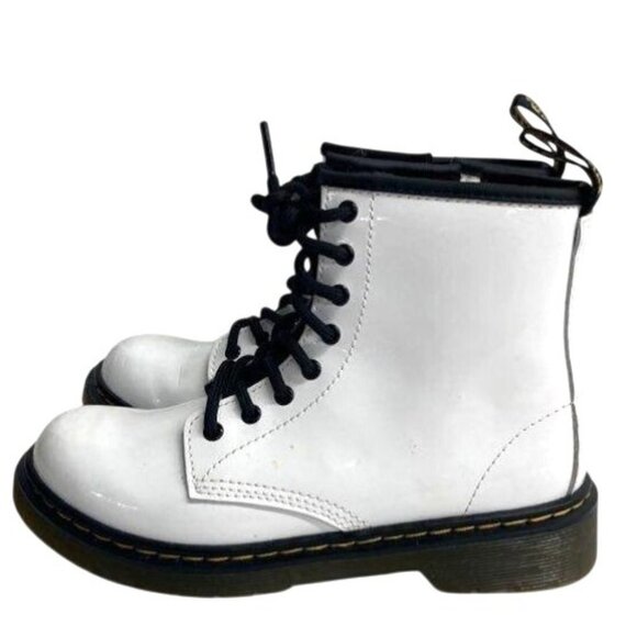 Dr. Martens 1460 White Leather Lace-Up Boots Size US 3 Youth - Picture 2 of 6